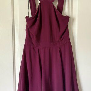 Forevermore Burgundy Skater Dress (size small)